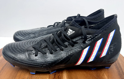 Adidas Predator Edge .3 FG Black Blue Soccer Cleats Boots GV9856 Men Size 10.5
