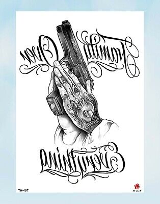 tattoos for women prayer hand gun 8.25