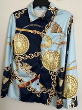 Blouses  Button-Down Shirts Long Sleeves Tops Floral Print Casual SMALL NWOT