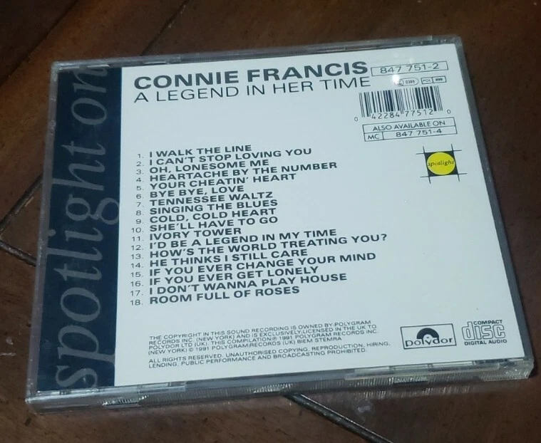 CONNIE FRANCIS A legend in her Time UK Imports Country Hits Auto'd - Image 2 of 4
