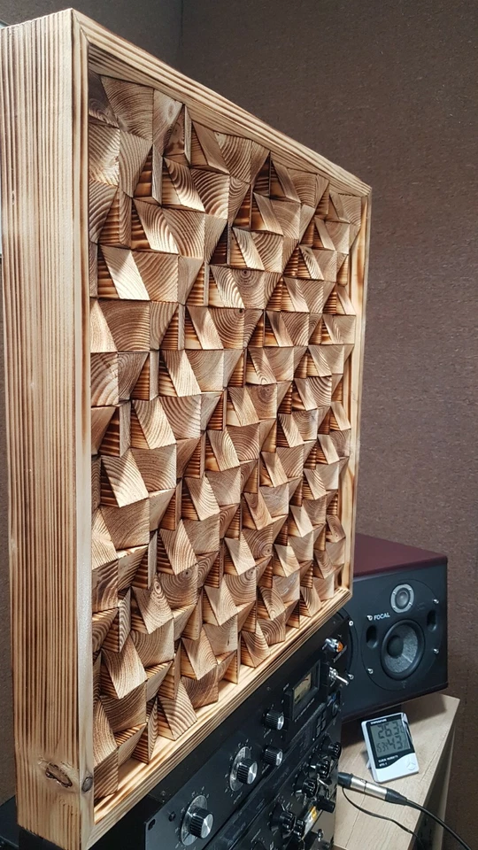 Akustik Paneel Diffusor aus Massivholz - Acoustic Panel/Treatment/Diffuser- Deco - Bild 3 von 4