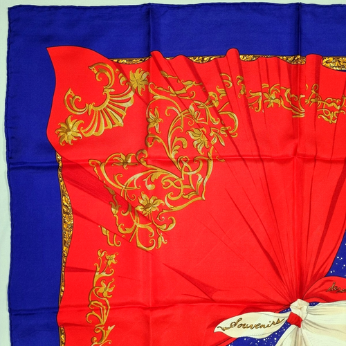 RARO VINTAGE HERMES Bufanda de Seda "Souvenirs de Paris" Carre 90 - Imagen 6 de 14