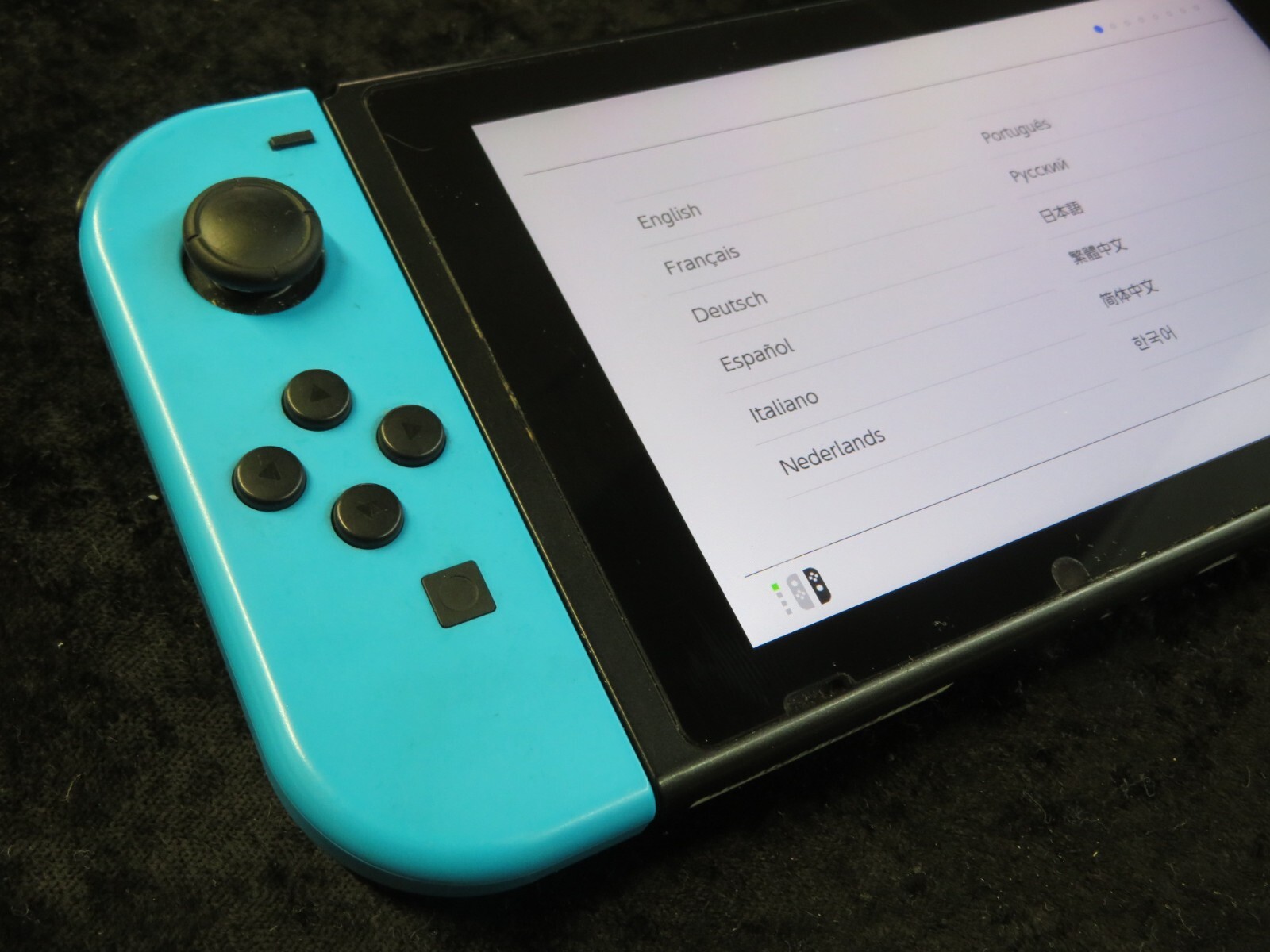 Nintendo Switch HAC001 Handheld Console Neon Blue/Red JoyCons AC