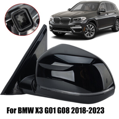 Left Driver Power Side Mirror W/Heated Memory Light For BMW X3 G01 G08 2018-2023