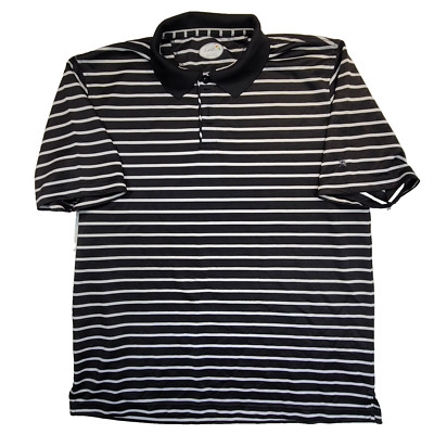 Arnold Palmer Performance Striped Polo Shirt Men's LARGE