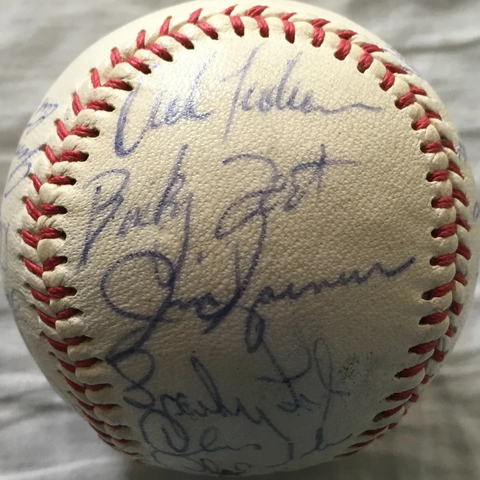 1978 Yankees WS team signed baseball Yogi Berra Goose Gossage Catfish Hunter JSA - Image 4 of 4