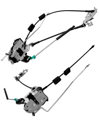 Door Latch Assembly with Cable&Rod Fit for Ford E150 E250 E350 1992-2014 Repl...