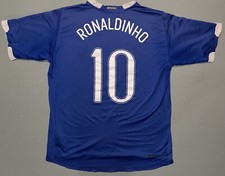 Authentic Nike 2006 Ronaldinho 10 Brazil Away Football Shirt Soccer Men Medium