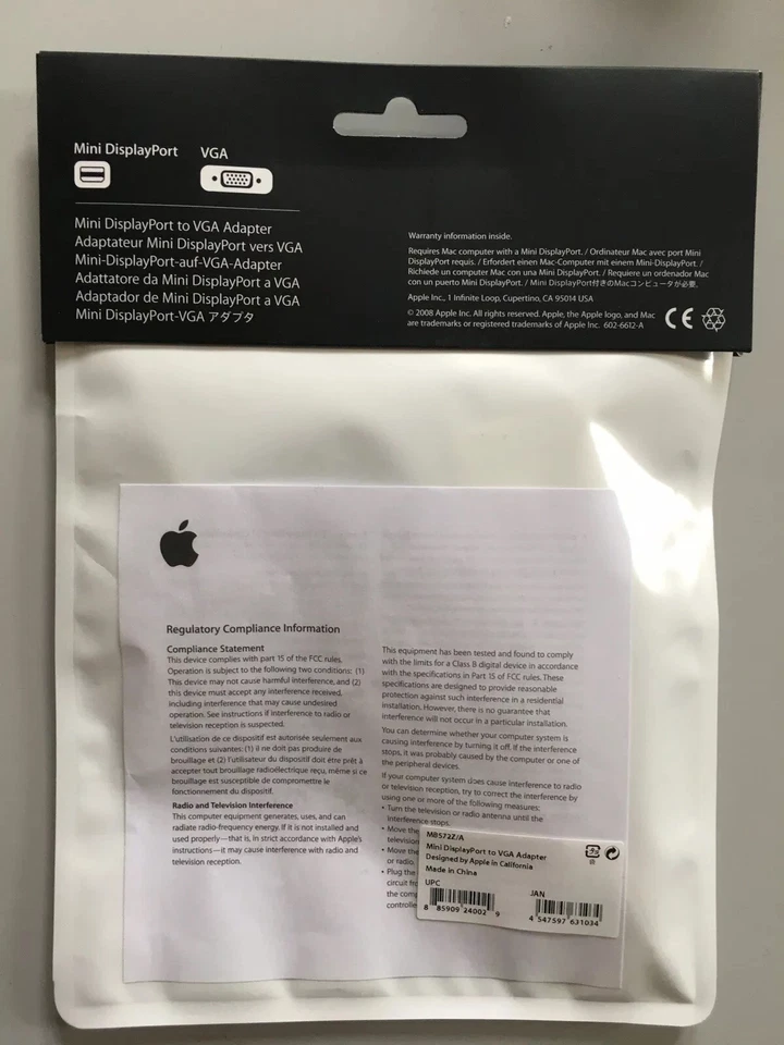 Original Apple Mini DisplayPort auf VGA Adapter - Bild 2 von 3