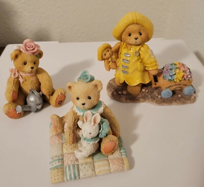 Lot Of 3  Cherished Teddies Figurines Rose,  I'd Be Lost Without You, Joyce