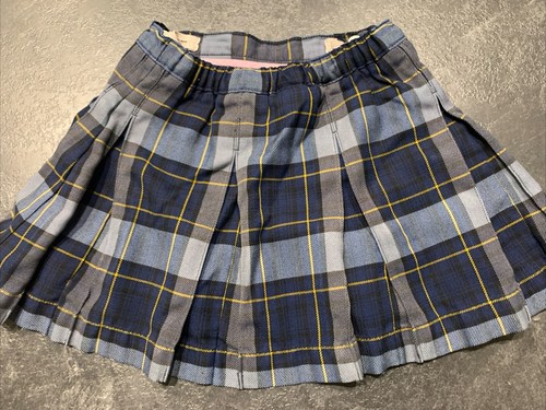 Lands' End School Uniform Girls Size 4 Plaid Box Pleated Skirt Skort Top Knee - Picture 5 of 5