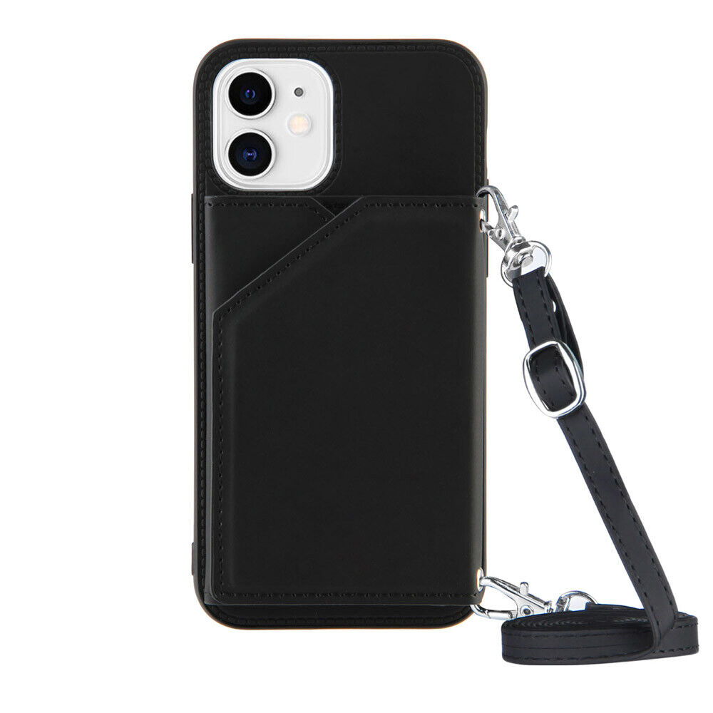 Wallet Lanyard leather Phone Case Cover For iPhone 11 12...
