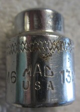 13 Mm Mac Tools Usa M6 13mm Metric Shallow Socket 14 Dr 6 Point Vtg Tool 13 Mm Mac Tools Usa M6 13mm Metric Shallow Socket 14 Dr 6 Point Vtg Tool