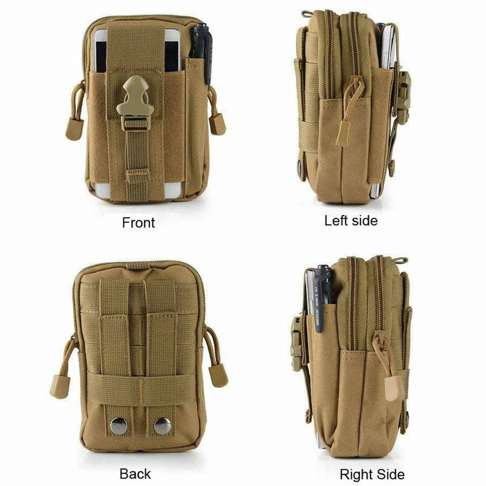 Universal Tactical MOLLE Pouch Utility Waist Carrying Bag with Phone Holder - Image 4 of 4