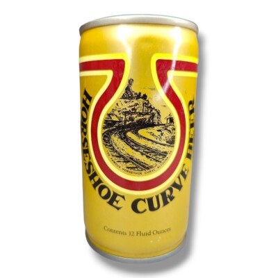Horseshoe Curve Shoe Beer Can Empty Vintage Advertising 