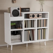 Record Player Stand, Turntable Shelf with Vinyl Storage up to 500 Albu