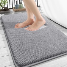 OLANLY Thick Memory Foam Bath Mat Rug 30x20, Extra Soft 30" x 20", Grey