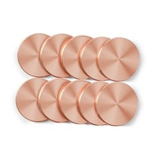 Lot of 10 Copper Round Disc Blanks, 1 1/4" Dia. x 1/8" Thick .125 Copper