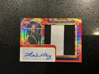 #ad #ad Leah Macy Auto Patch 25 2025 Topps Chrome McDonald’s All American Game Worn $93.53