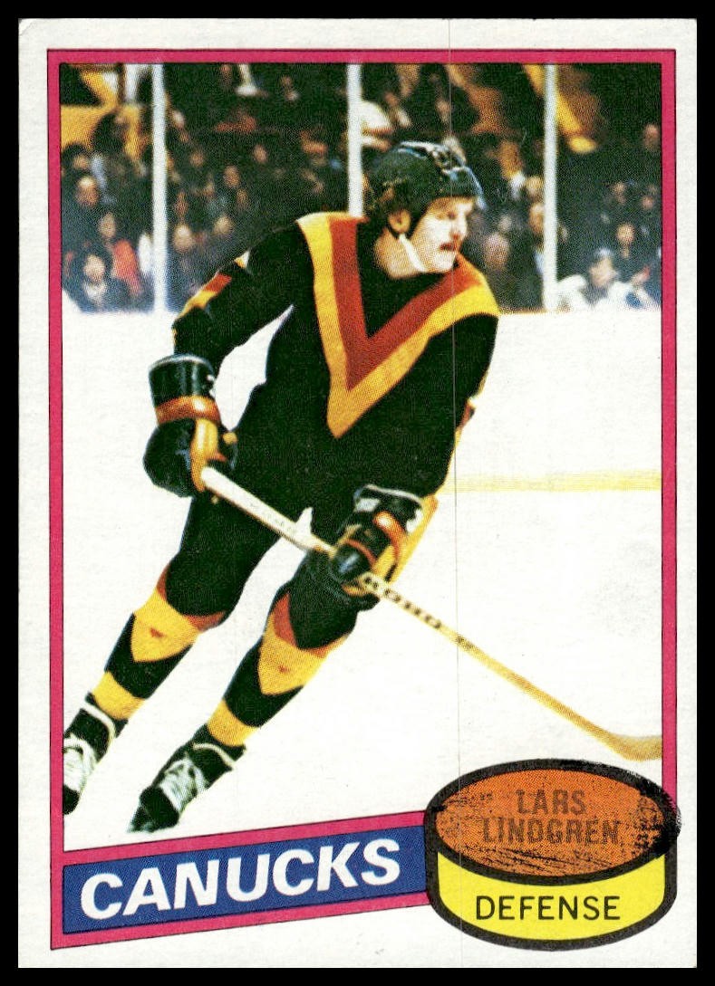 1980-81 Topps #177 Lars Lindgren RC Vancouver Canucks NM+