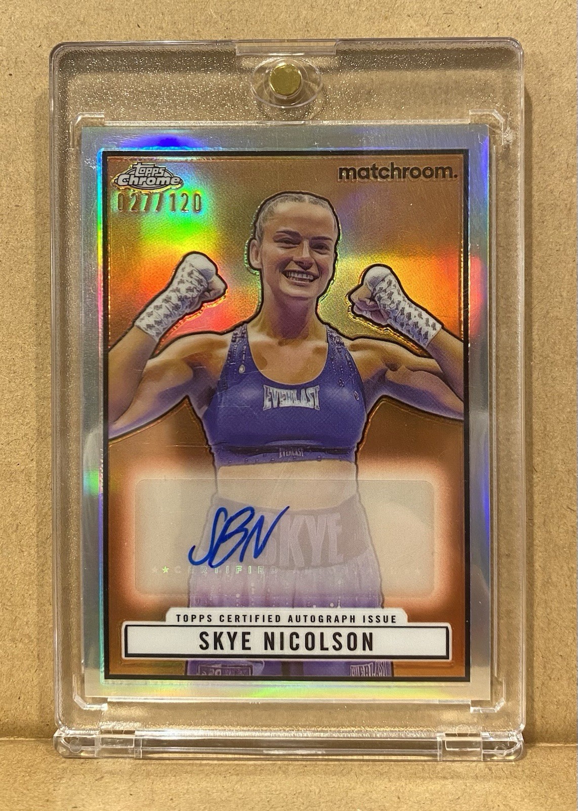 Skye Nicolson 2024 Topps Chrome Boxing 1951 Ringside Auto /120
