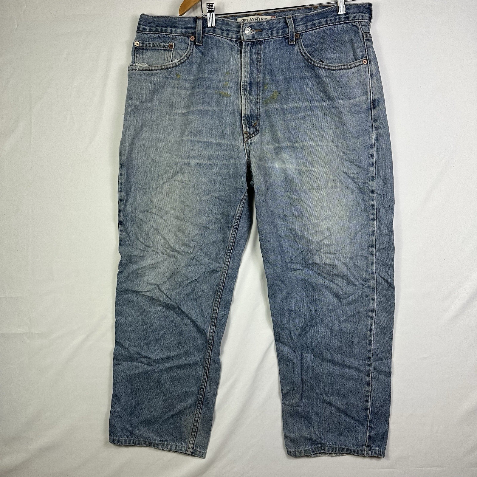 Levi's 550 Jeans Men's 40x30 Relaxed Fit Tapered Leg Blue Light Wash Denim