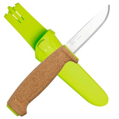 Morakniv Floating Messer Edelstahl Korkgriff Limegrün