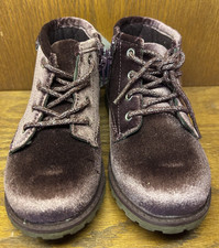 OshKosh B'Gosh Baby Girl Plum Velour Boot High Size 9M