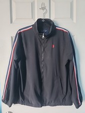 U.S. Polo Assn. Wind Breaker Jacket Mens Size L Black