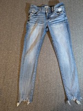BKE Jeans Women's Payton Mid-Rise Ankle Skinny Distressed Size 30x28