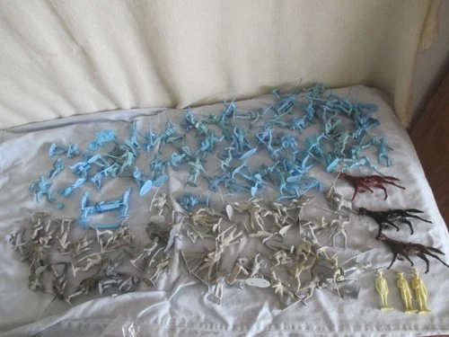 Large Lot Vintage Toy MARX CIVIL WAR PLAYSET Soldiers Horses & Accessories