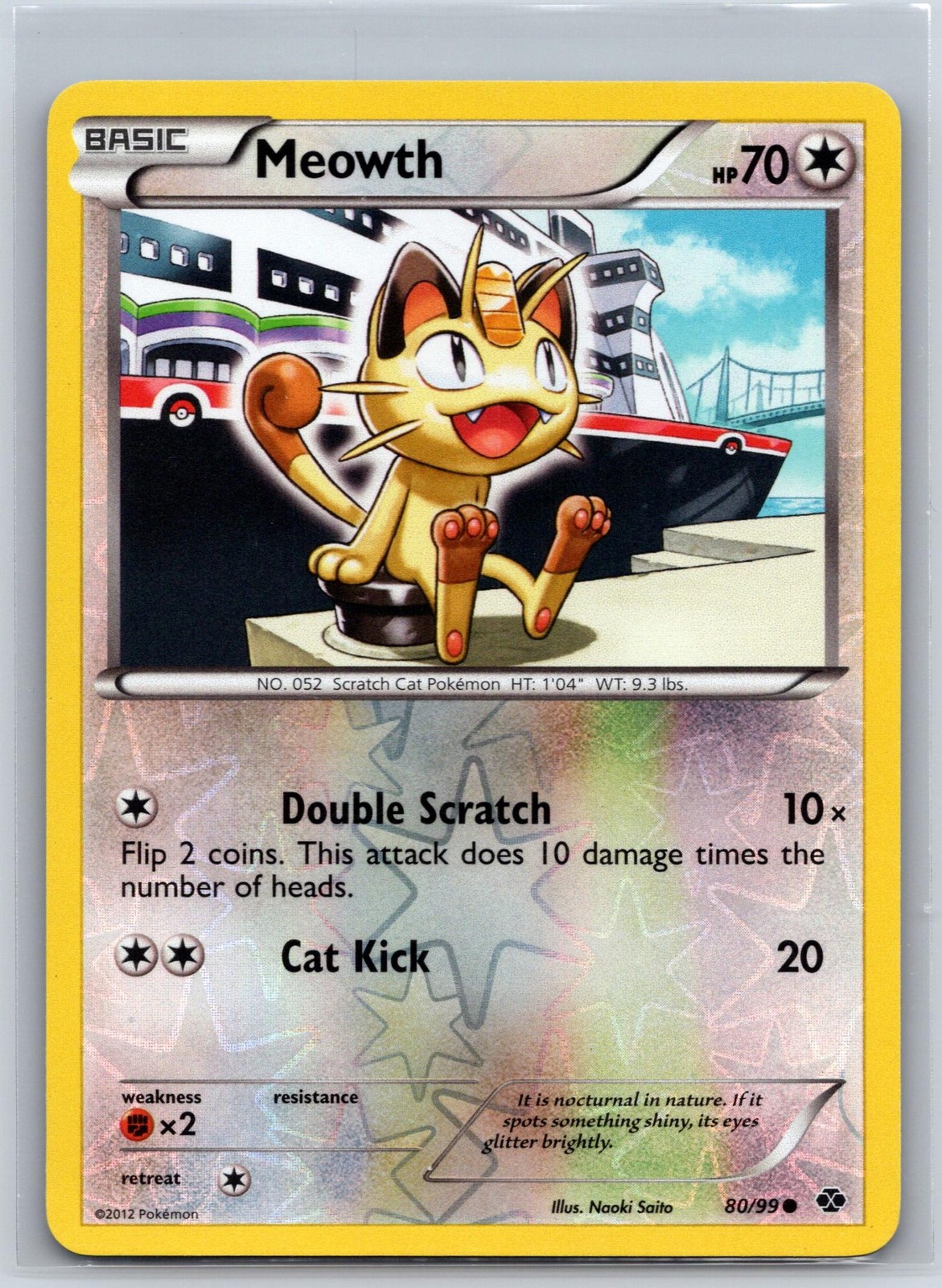 Meowth 80/99 Common Next Destinies Pokemon Near Mint