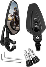 Motorcycle Rear View Mirror, 360 Adjustable High Definition Motorbike Handlebar