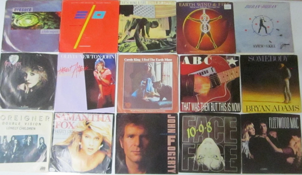 Lot of 100 45 rpm 1980 Picture Sleeves & records - Rock Soul Disco -Dance  Metal - Image 4 of 4