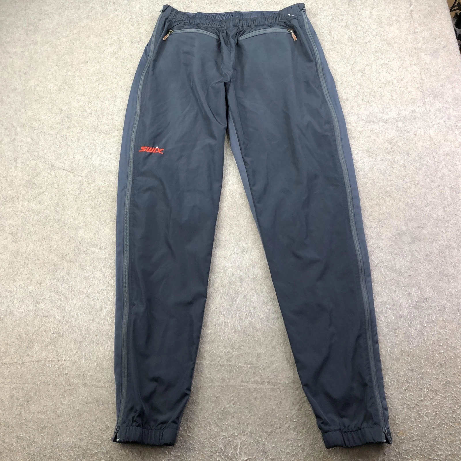 Swix Pants Mens XL Gray Softshell Elastic Waist Zip Pockets Golf