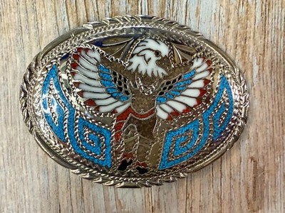 Southwestern Eagle Dancer Native Indian with Turquoise Inlay  display picture 1