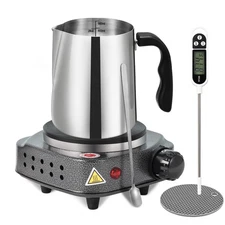 SAEUYVB Candle Making Kit with Wax Melter, Thermometer, Pouring Pot and Supplies