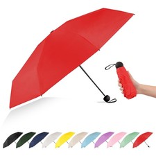 Mini Travel Umbrella Compact Small Size, UV Protection for Sun  Rain, Lightw...