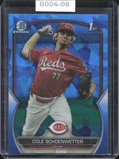 2023 Bowman Draft Sapphire Cole Schoenwetter RC Cincinnati Reds #BDC-116
