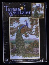 Teresa Wentzler Miniatura Contada Punto de Cruz Peacock Majesty 5x7 Kit Completo