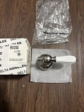 Delta H512SS One Large Porcelain Handle Tub/Shower -Stainless Steel