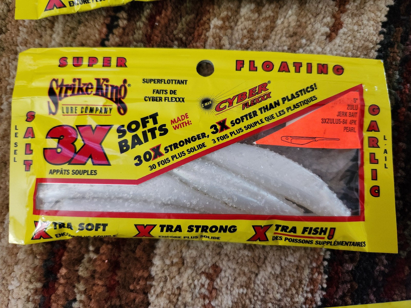 Strike King 3X 5" Zulu Jerk Bait Super Floating Softbait Salt Garlic - Lot of 11 - Image 7