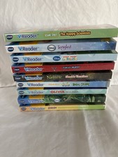 VTech V.Reader Lot 9 Games Disney Cars Tangled Mickey Scooby Shrek SpongeBob