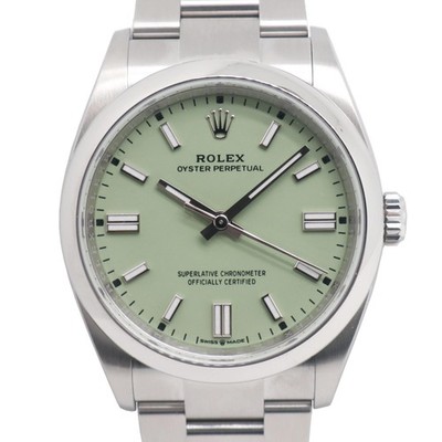 2025 New Rolex 126000 Oyster Perpetual 36mm Steel Pistachio Sticks Dial Watch