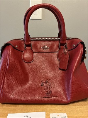 Coach x Snoopy Peanuts Mini Bennett Satchel Purse Bag Limited Rare