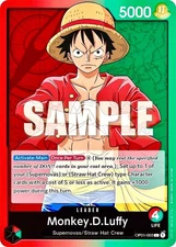 Monkey D. Luffy RARE PRE-ERRATA DEMO DECK CARD LEADER OP01-003 ONE PIECE TCG NM