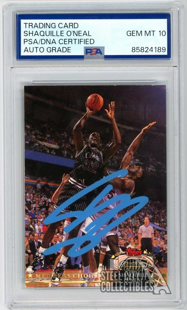Topps Shaquille O'Neal Basketball Autographed Sports Trading Cards