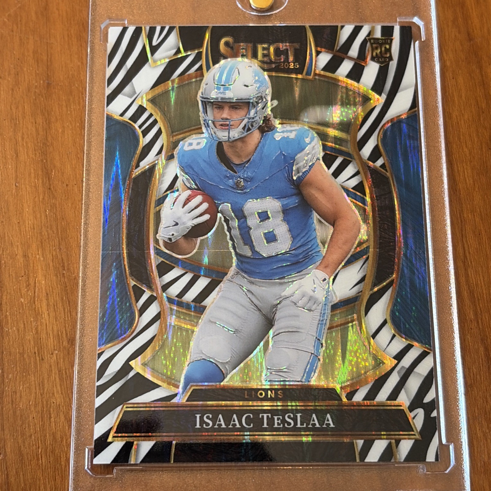 Isaac Teslaa: Zebra Prizm Case Hit SSP (RC) Concourse # 70 2025 Select Football