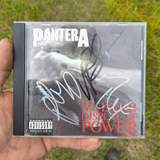 Pantera Vulgar Display Of Power Signed Cd Booklet Original Music Memorabilia