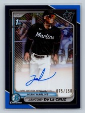 Jancory De La Cruz 2024 Bowman Chrome 1st Blue Refractor Auto /150 #CPA-JDL